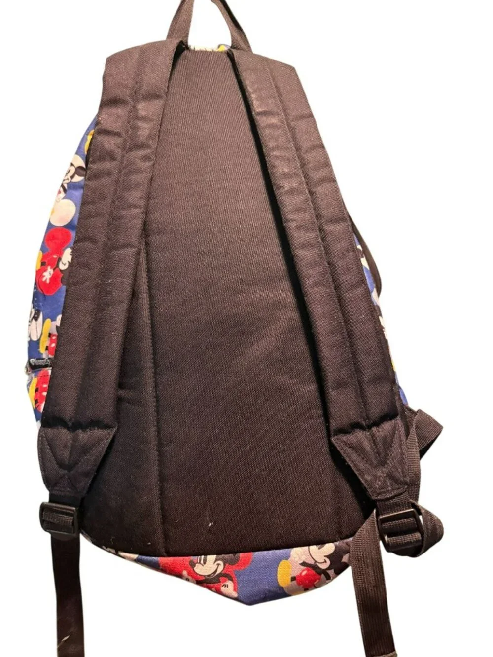 Disney Loungefly Mickey Mouse Blue Backpack With Zippered Front Pocket